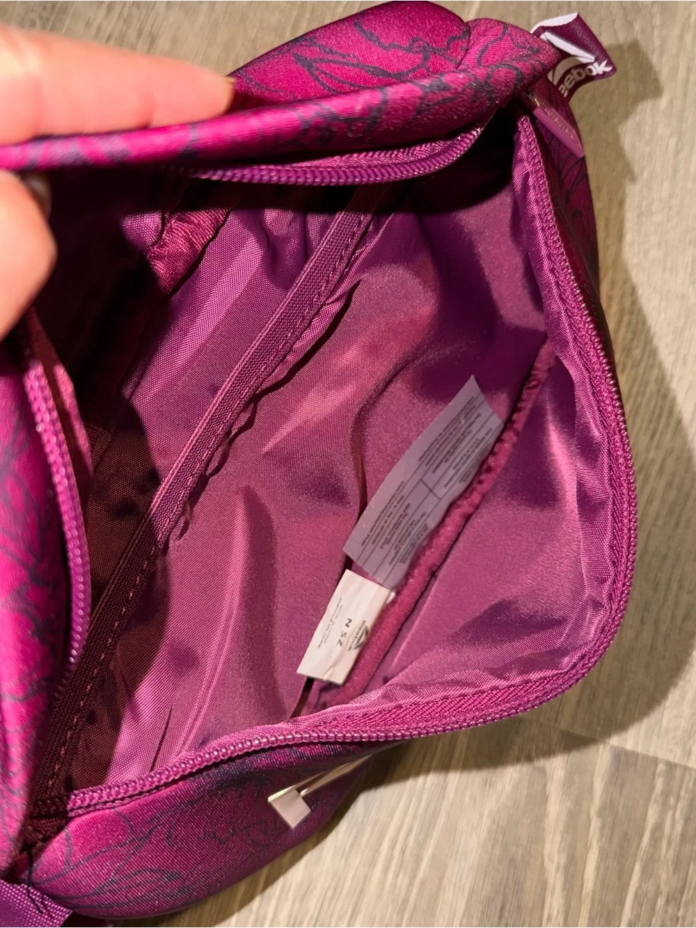 Reebok Pink Floral Crossbody Belt Bag Fanny Pack